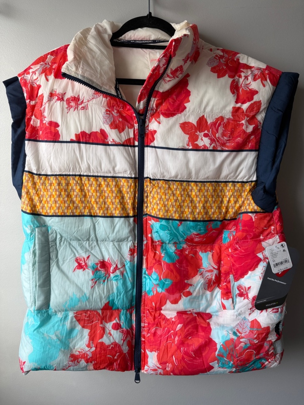 NWT FP Movement by Free People In A Bubble Logo puffer vest XS
